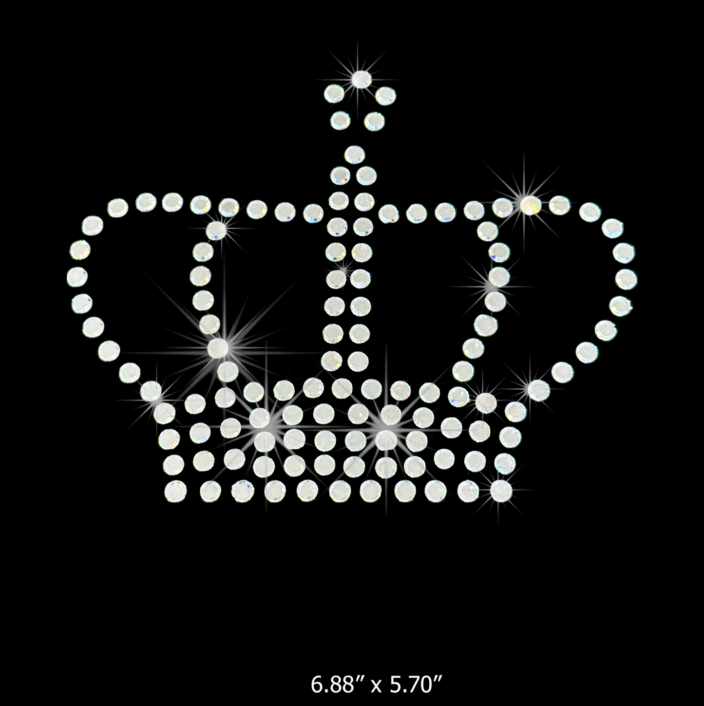 Black Suede Mirror Crown Patch 25055