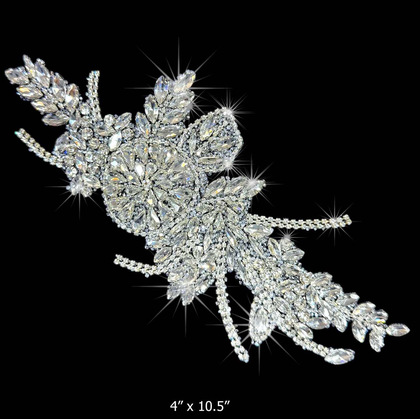 Rhinestone Flower Applique 25025