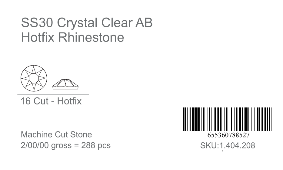 CrystAX Premium Crystal AB Hot-fix Rhinestones
