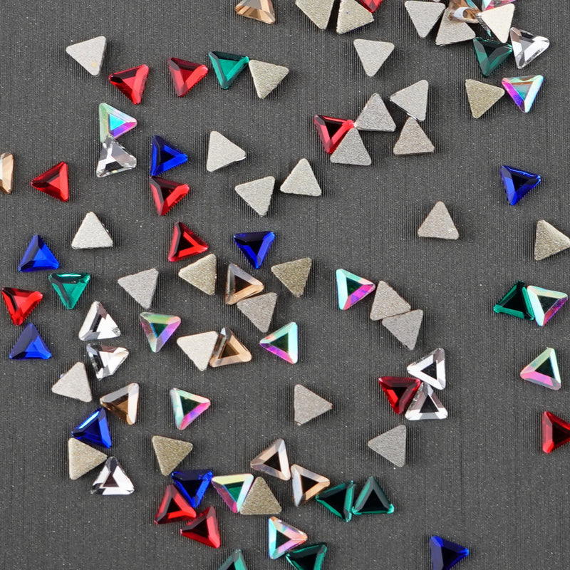 Triangle shape Rhinestone 3x10mm NON Hot-fix Mini Bag -2253-