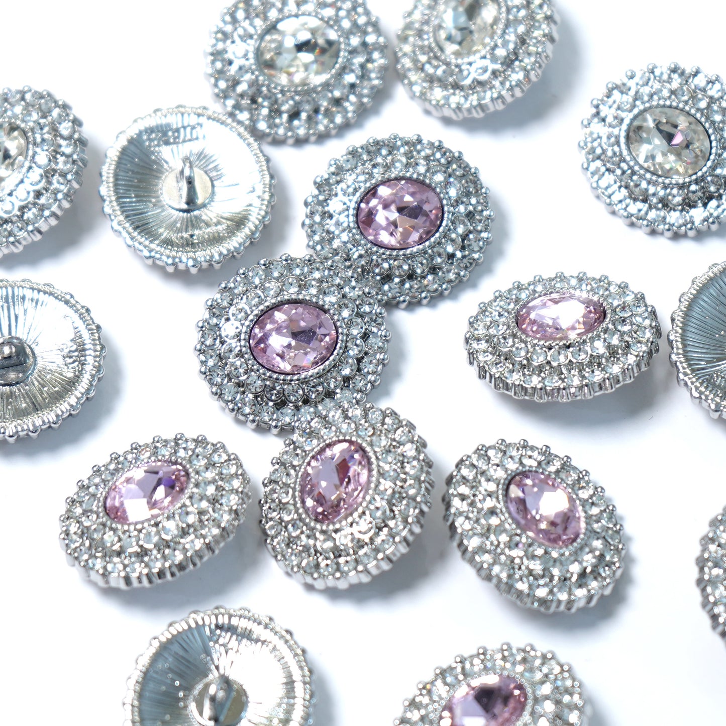 Rhinestone Oval Button 204-10