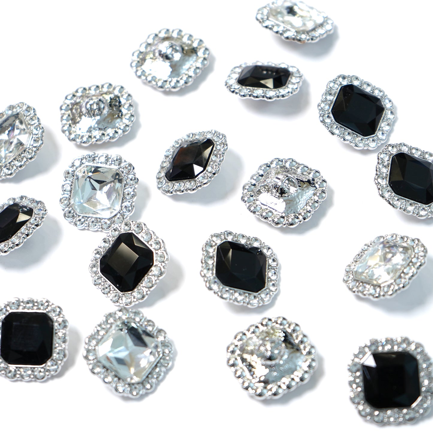 Rhinestone Square Button 204-17