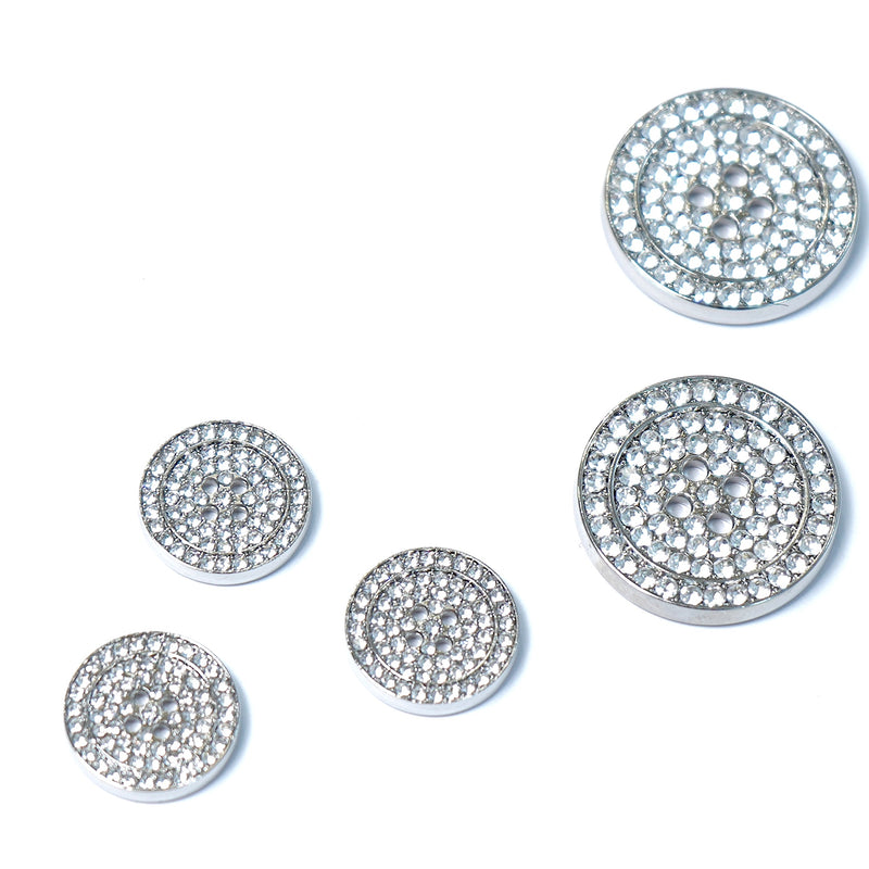 Rhinestone Flat Button 3 sizes 204-29