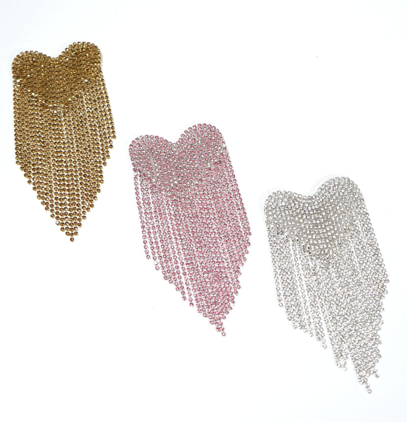 Dripping Heart Fringe Iron on Patch - 2401
