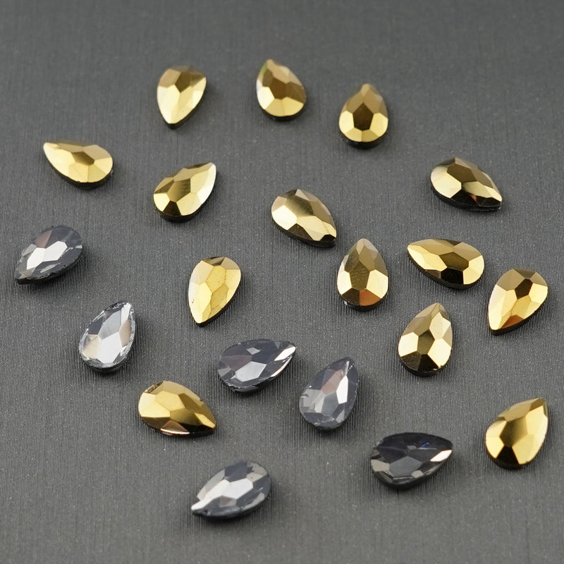 Tear Drop Shape Rhinestone 5x8mm NON Hot-fix Mini Bag -2159-