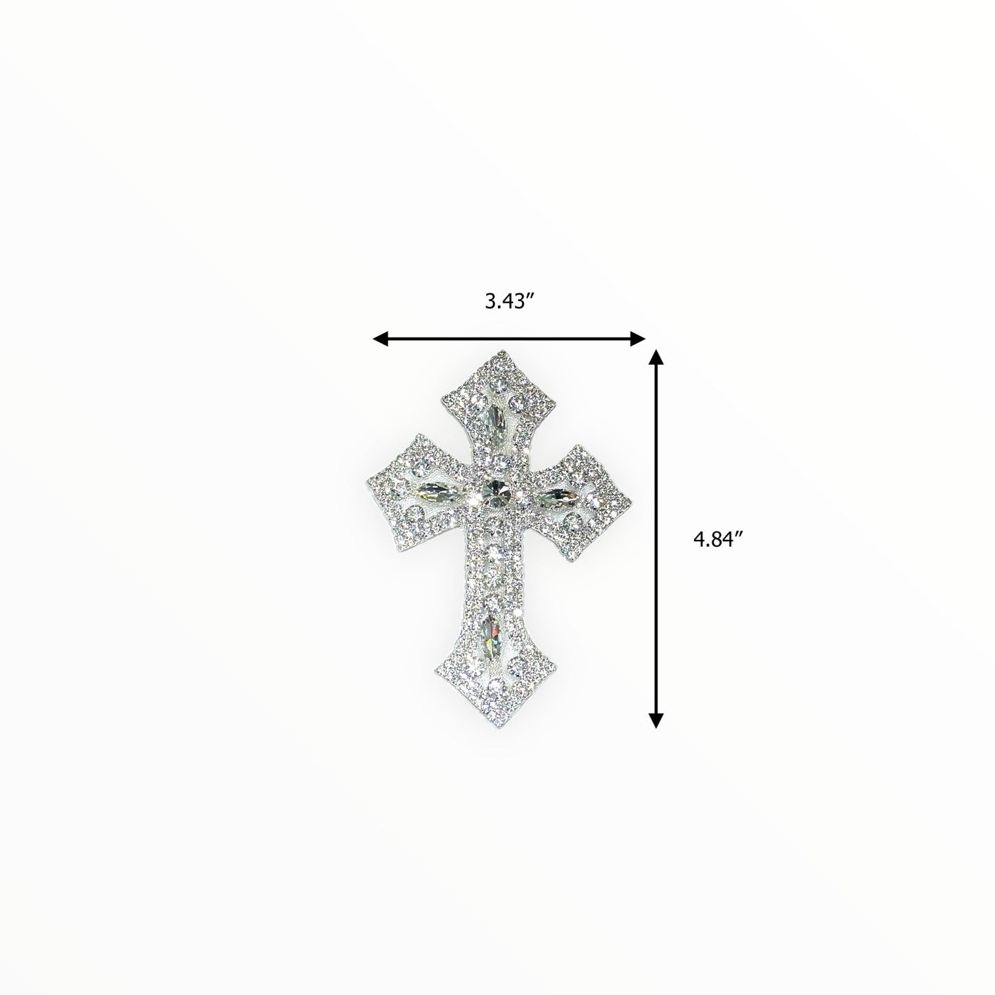 NEW** Crystal Cross Hot-fix Rhinestone Patch 2419