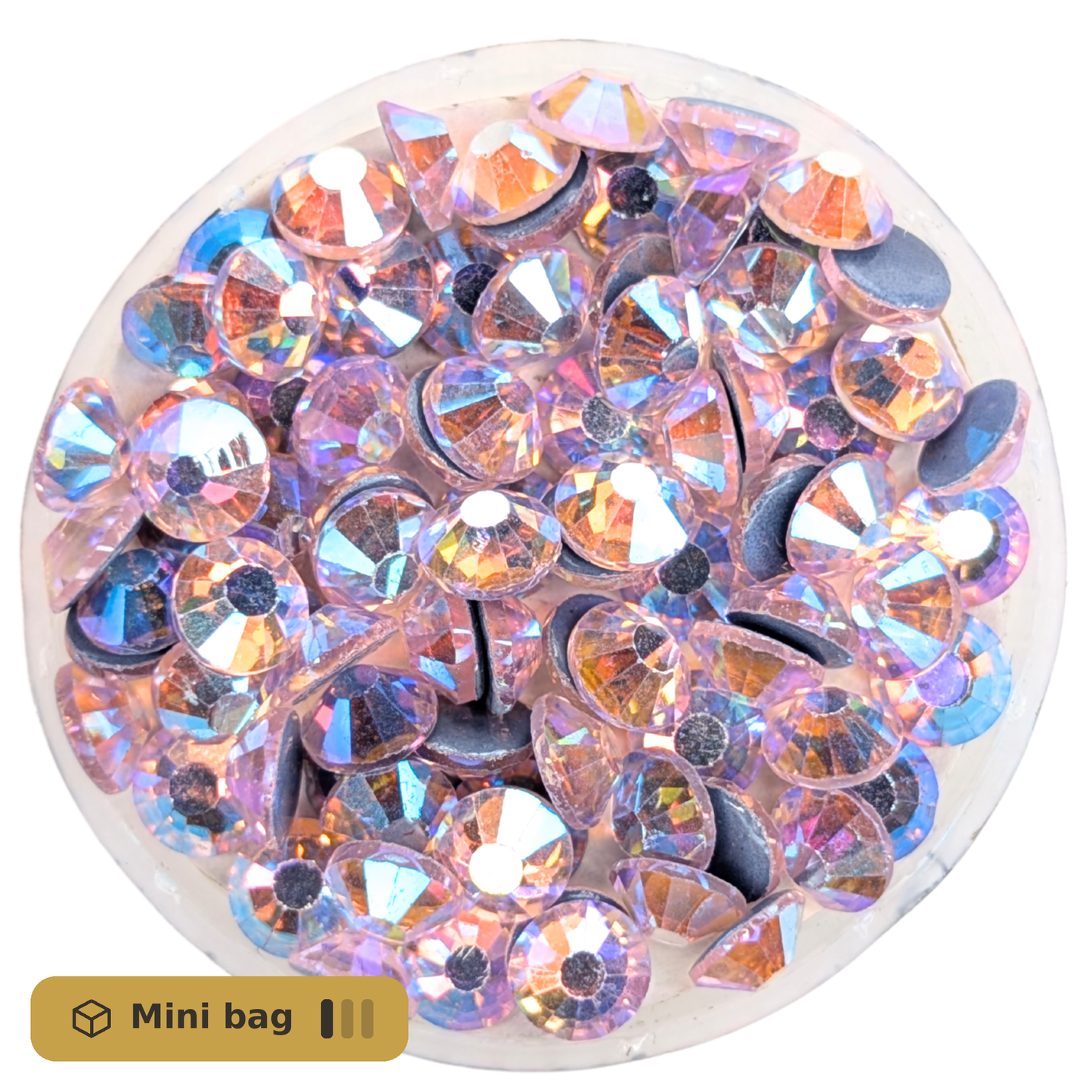 CrystAX Pink AB Hot-fix Mini Bag