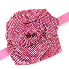 Rose Rhinestone Patch with ribbon- Belt-Chocker-Hair band- Shoe