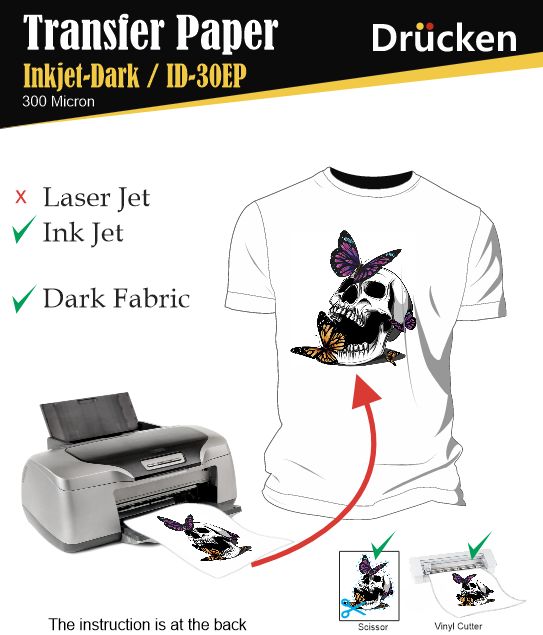Transfer Paper / Inkjet - Dark / ID-30EP / 300 Micron