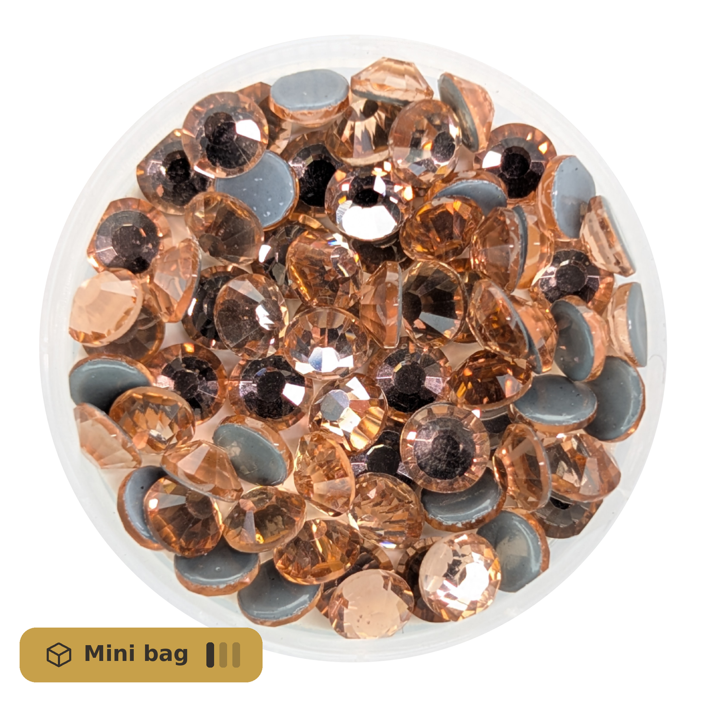 CrystAX Lt Peach Hot-fix Mini Bag