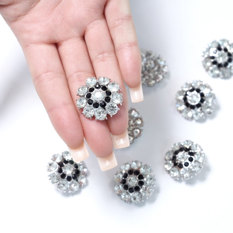 Rhinestone Flower Button 204-08