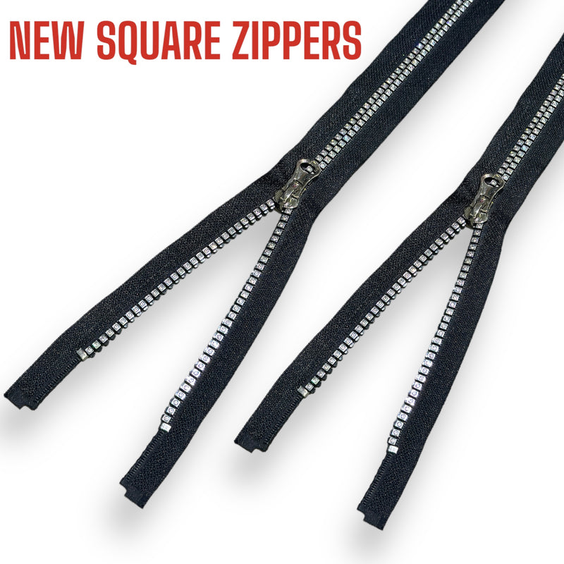 Rhinestone Zipper Square 22 inch (56cm) 2 units/pack