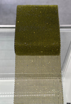 Black/Citrine Elastic Rhinestone X Fabric