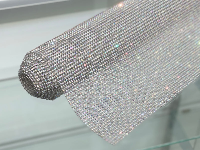 Hot-fix Aluminum-Based Rhinestone Roll 17 1/2  in x 46 in (3MM)