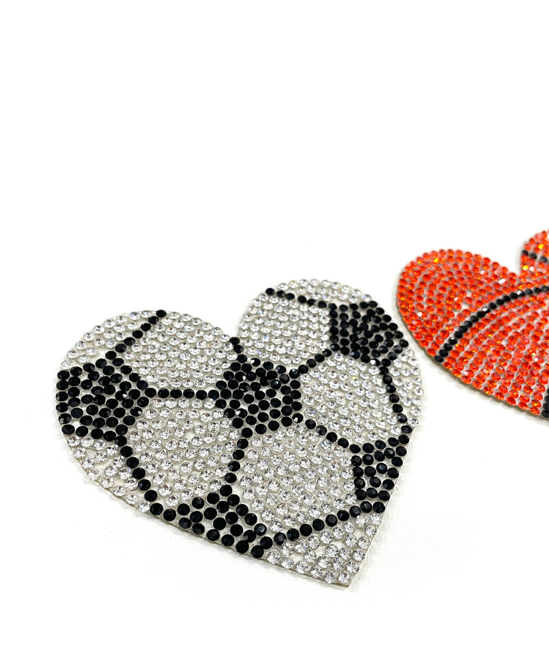 Soccer& Basketball Heart Patches