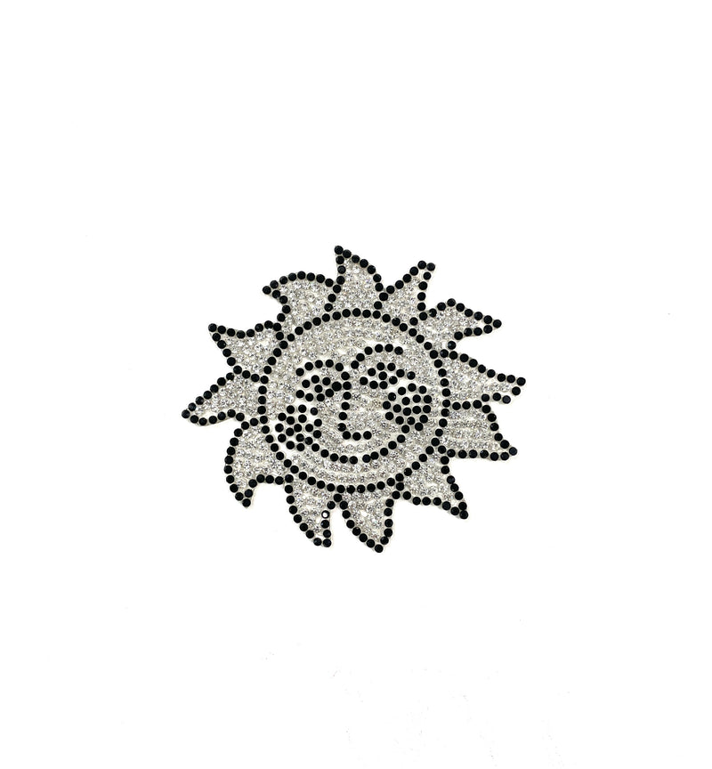 Sun flower rhinestone patch