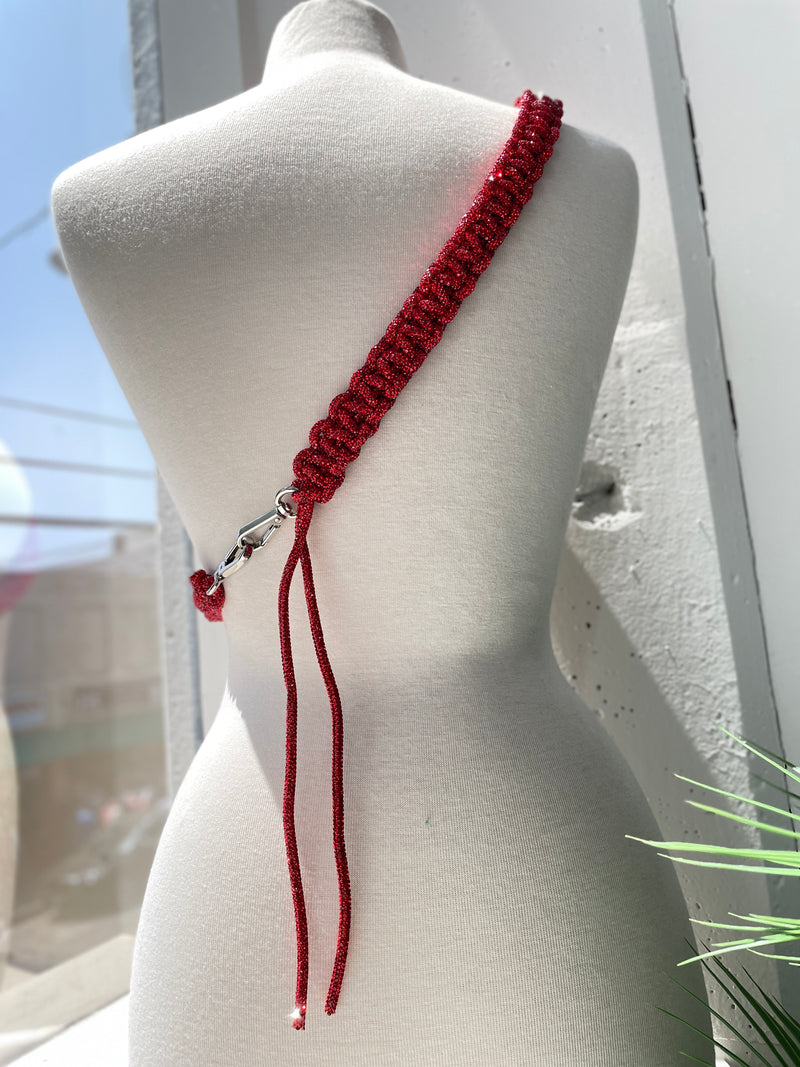 Rhinestone Braided Strap