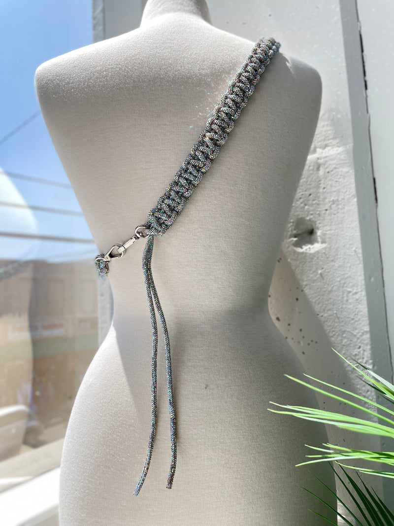 Rhinestone Braided Strap