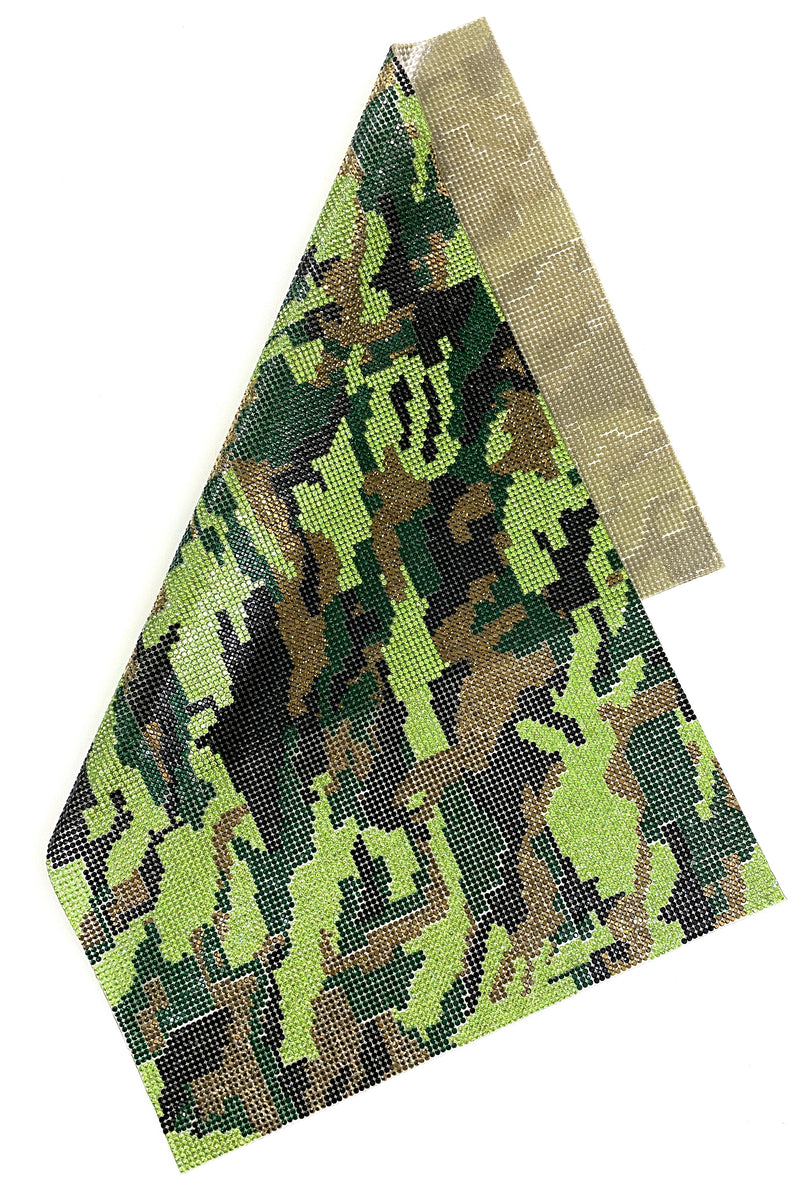 SS6 Camouflage Hotfix Rhinestone Mesh
