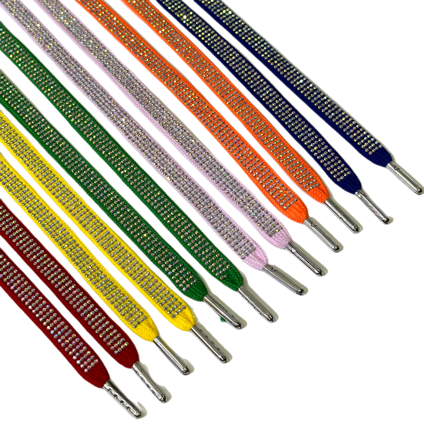 Rhinestone Flat Drawstring 10MM