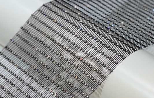 Rhinestone Fishnet fabric by yard