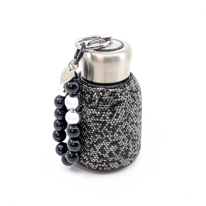 Pearl Chain Sparkly Rhinestone Stainless Steel Water Bottle