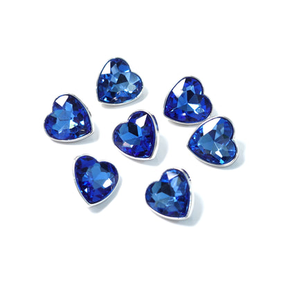 Rhinestone Heart Button 20.31mm x 20.27mm 204-03