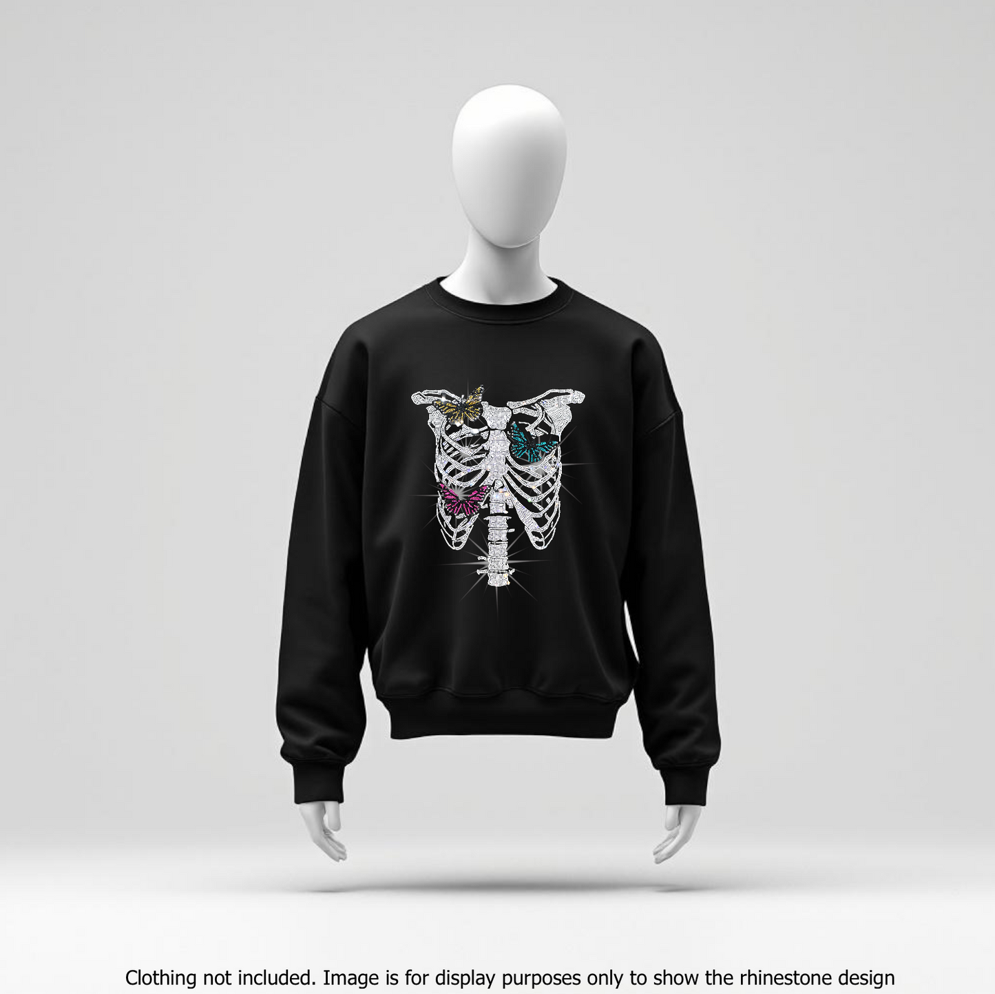 22003 Ribcage With Butterflies