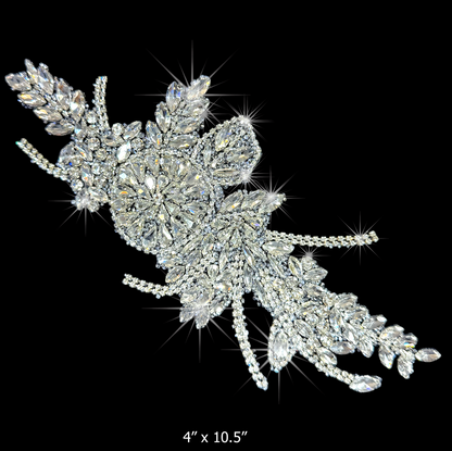 Rhinestone Flower Applique 25025