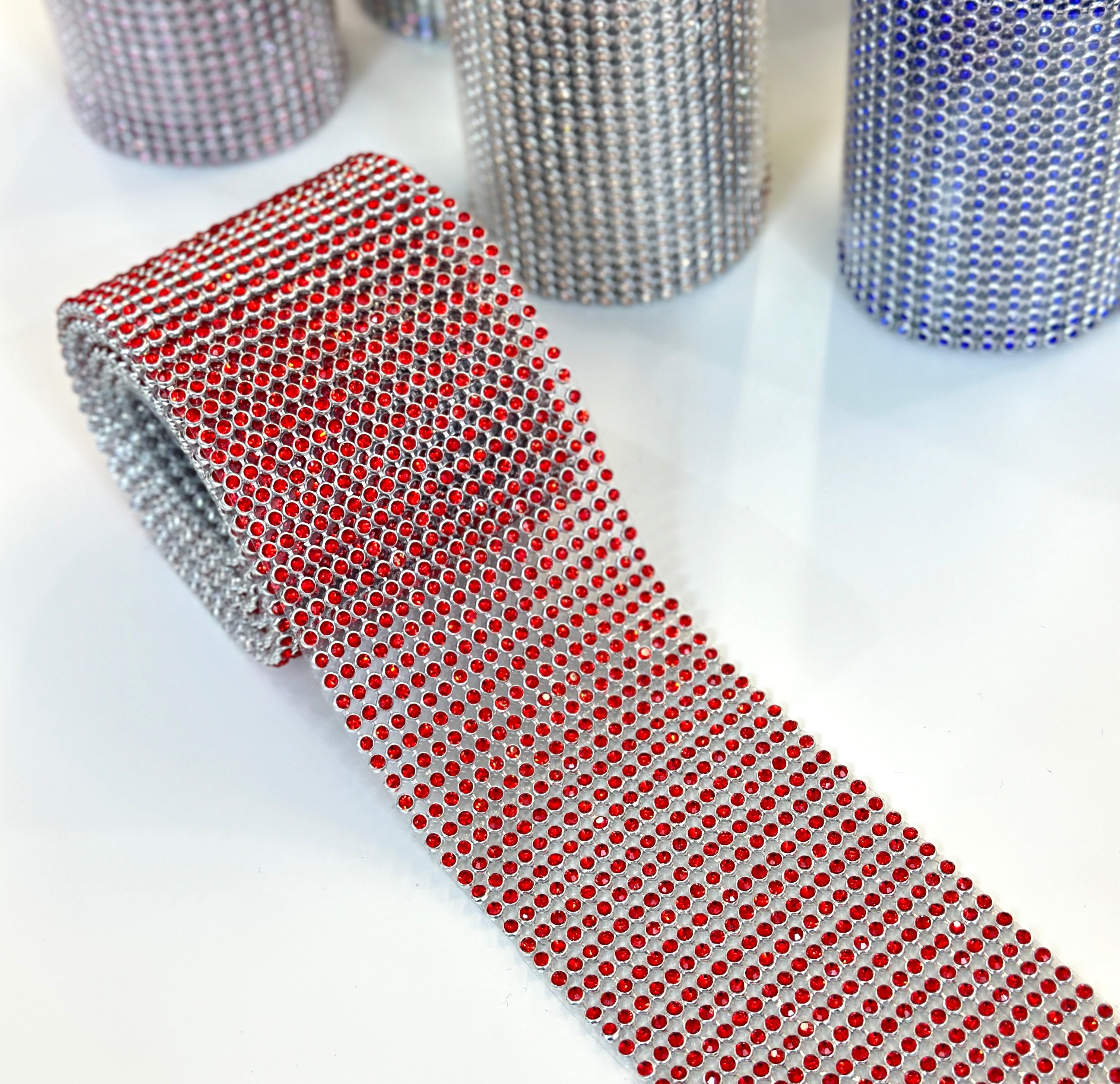 Large Rhinestone Mesh 3MM 3inch Aluminum Hotfix Rhinestone mesh by Roll – Axiland Rhinestone ...