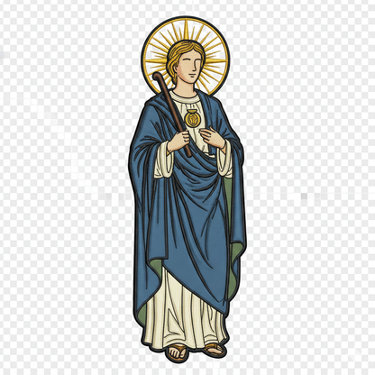 68-002  Saint Jude Embroidery-Look Heat Transfer Patch | 12.5"H