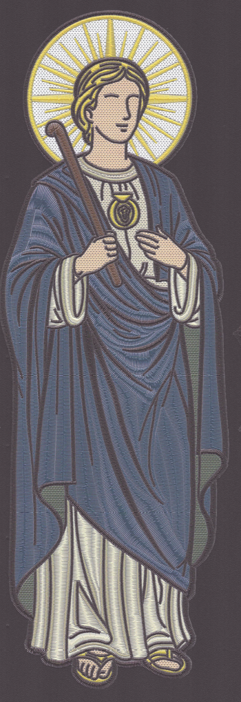 68-002  Saint Jude Embroidery-Look Heat Transfer Patch | 12.5"H