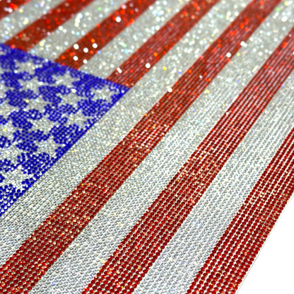 Hot-fix Rhinestone American Flag Sheet 9 1/2 in x 15 1/2 in