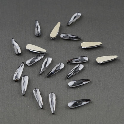 Rain Drop Shape Rhinestone 2x6mm NON Hot-fix Mini Bag 2538