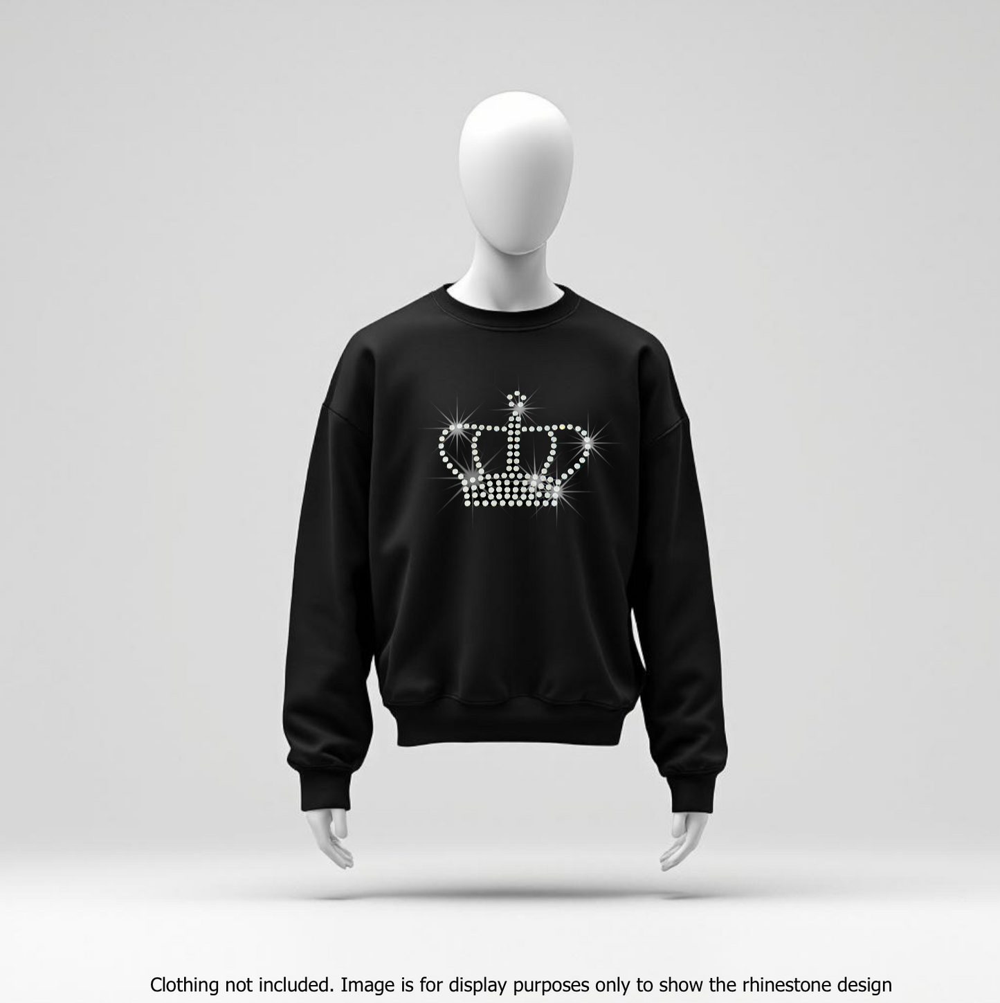 Black Suede Mirror Crown Patch 25055