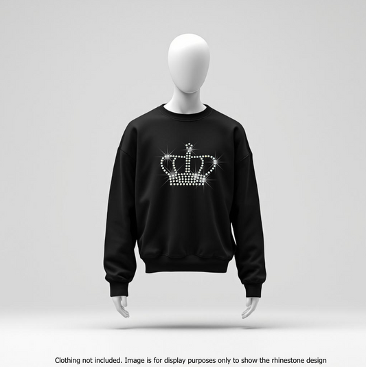 Black Suede Mirror Crown Patch 25055