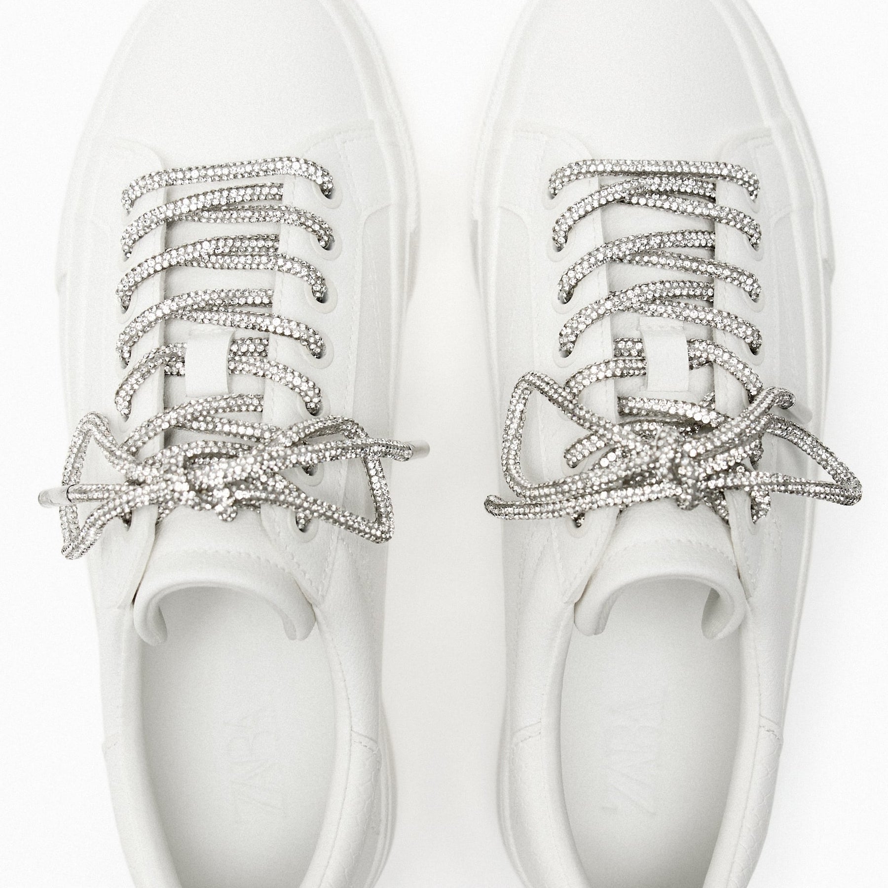 2 Pairs Shoe Laces Rhinestone Shoelace Sneakers Shoelaces Reflective Shoe Straps, Adult Unisex, Size: 100X0.3CM