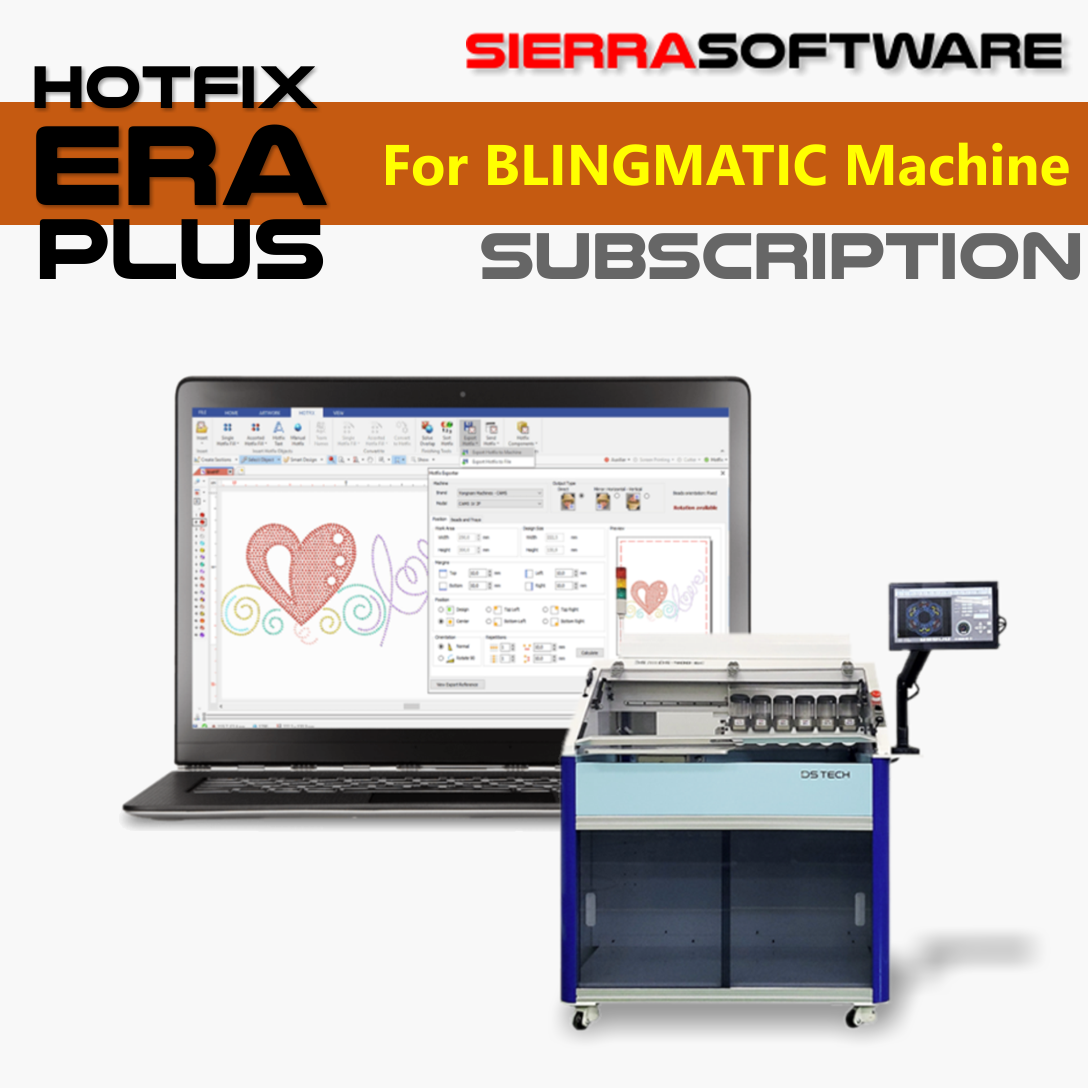 Hotfix Era Plus – Bling Design Software Subscription for Blingmatic machine