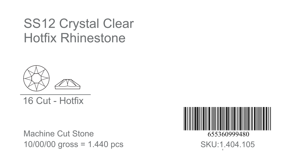 CrystAX Premium Crystal Clear Hot-fix Rhinestones