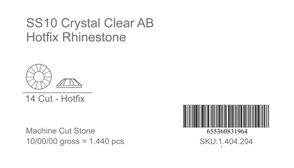 CrystAX Premium Crystal AB Hot-fix Rhinestones