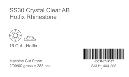 CrystAX Premium Crystal AB Hot-fix Rhinestones