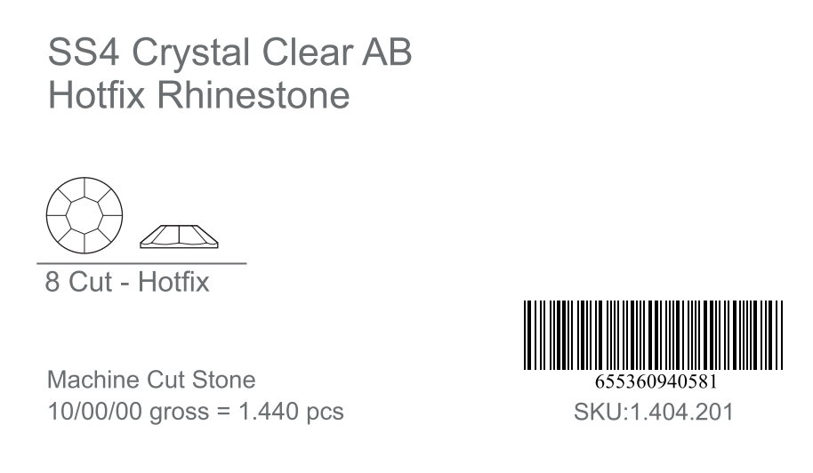 CrystAX Premium Crystal AB Hot-fix Rhinestones
