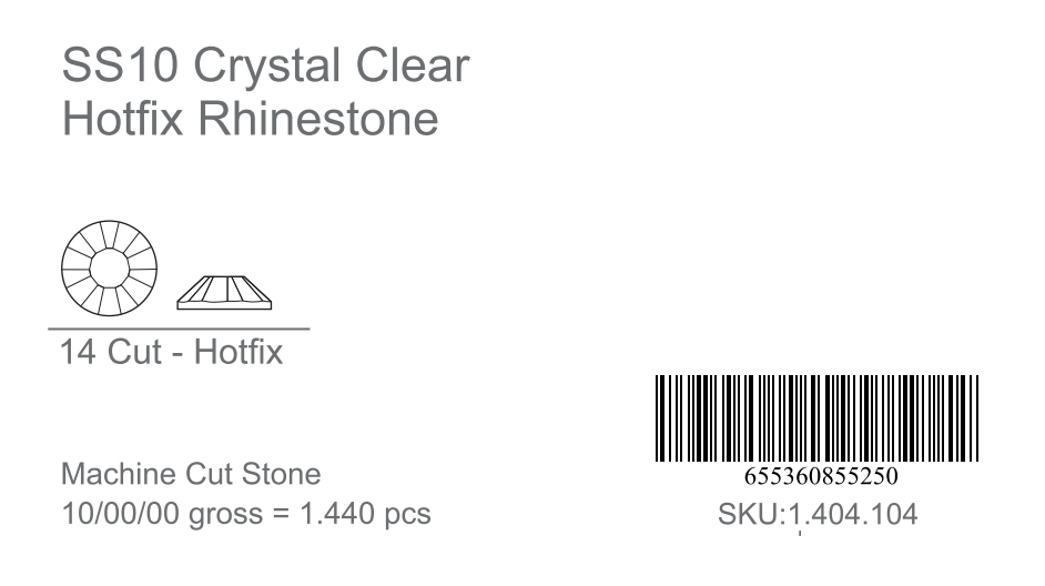 CrystAX Premium Crystal Clear Hot-fix Rhinestones