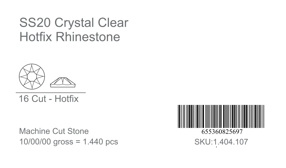CrystAX Premium Crystal Clear Hot-fix Rhinestones