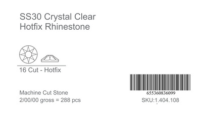 CrystAX Premium Crystal Clear Hot-fix Rhinestones