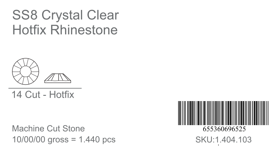 CrystAX Premium Crystal Clear Hot-fix Rhinestones