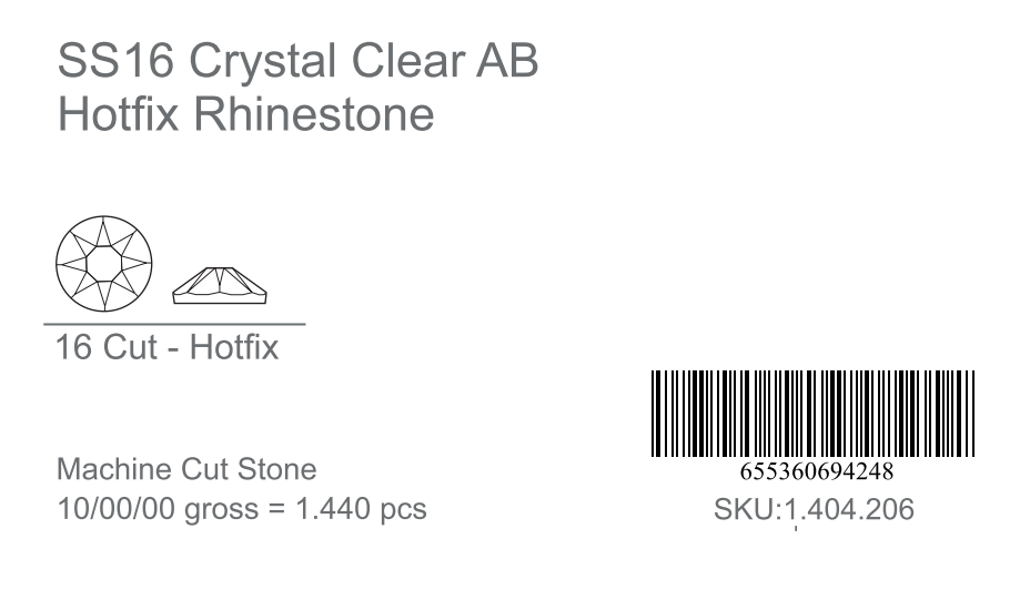 CrystAX Premium Crystal AB Hot-fix Rhinestones