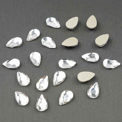 Tear Drop Shape Rhinestone 5x8mm NON Hot-fix Mini Bag -2159-