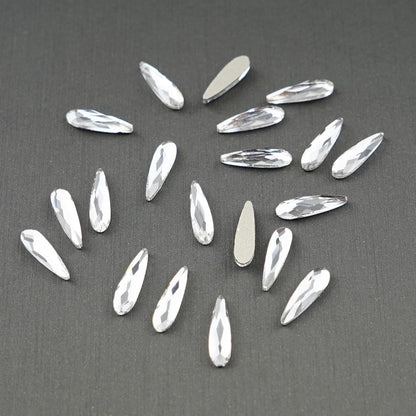 Rain Drop Shape Rhinestone 3x10mm NON Hot-fix Mini Bag 2582