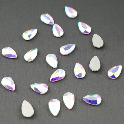 Tear Drop Shape Rhinestone 5x8mm NON Hot-fix Mini Bag -2159-